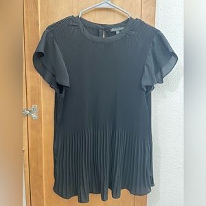 Adrianna Papell - Black Short Sleeve Plisse Top
